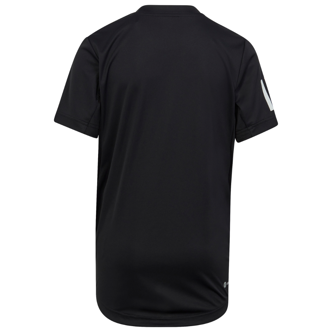 Adidas Club Tennis 3-Stripes Junior T-Shirt - Black