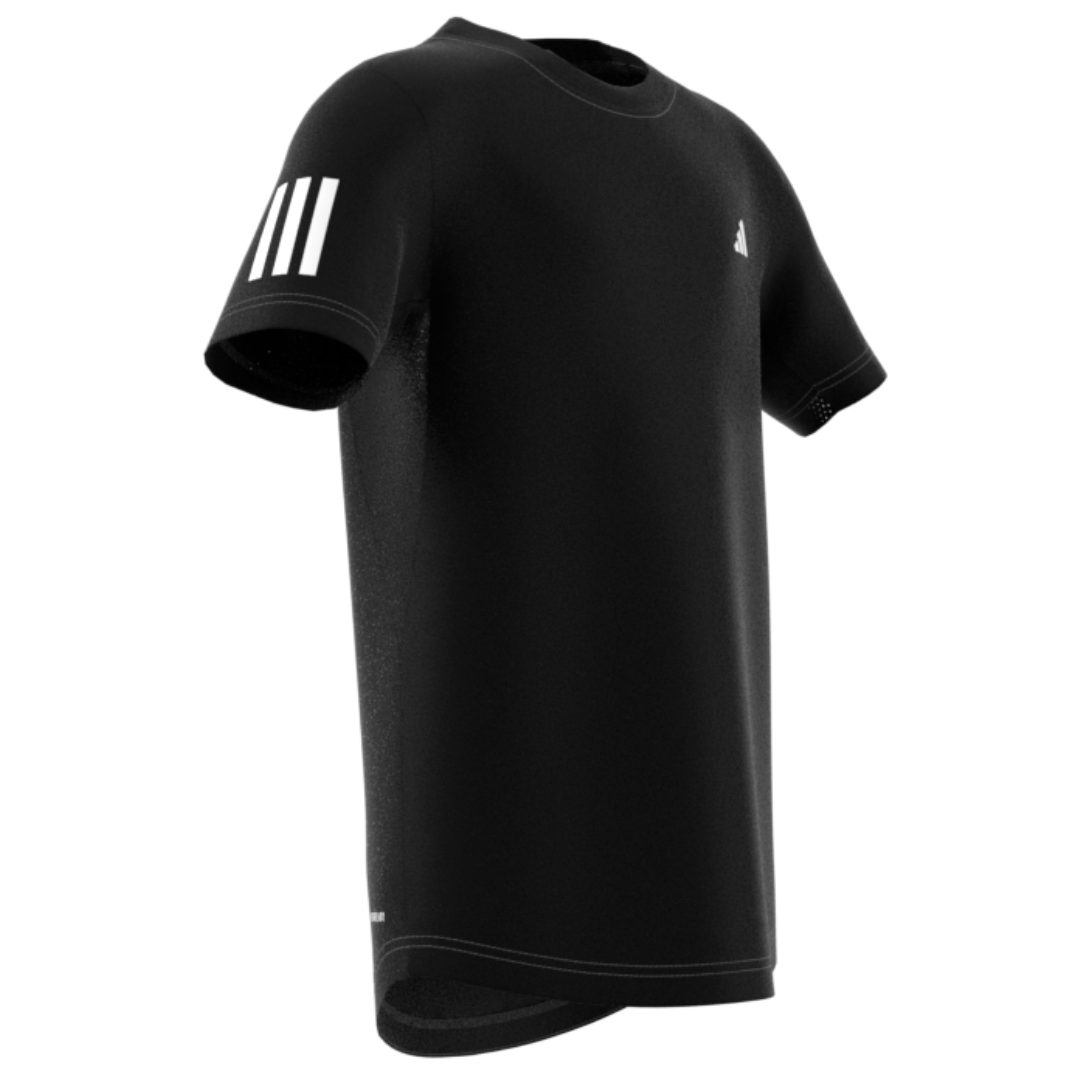 Adidas Club Tennis 3-Stripes Junior T-Shirt - Black