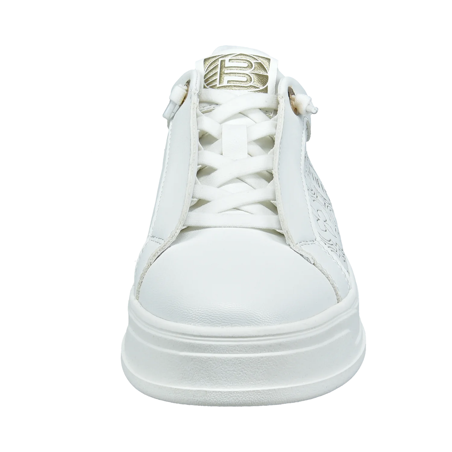 BAGATT White/Gold Platform Trainer