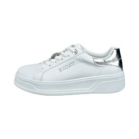 BAGATT White/Silver Platform Trainer