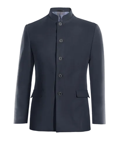  Blazer mao azul marino esencial