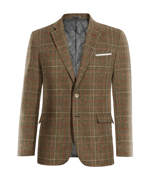  Blazer marrón de tweed príncipe de gales edición limitada