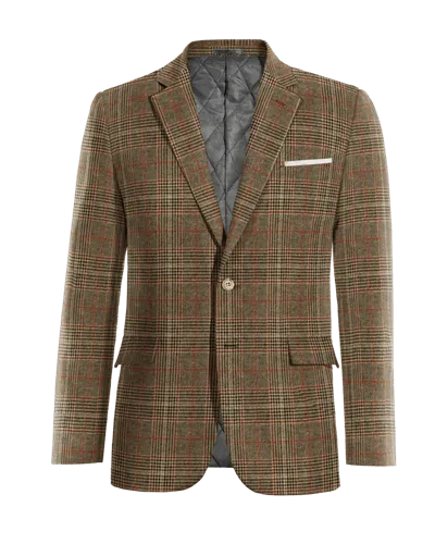  Blazer marrón de tweed príncipe de gales edición limitada