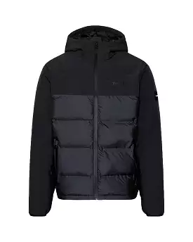 Bomber Uomo Calvin Klein Mix Media Quilt Jacket Hood Nero