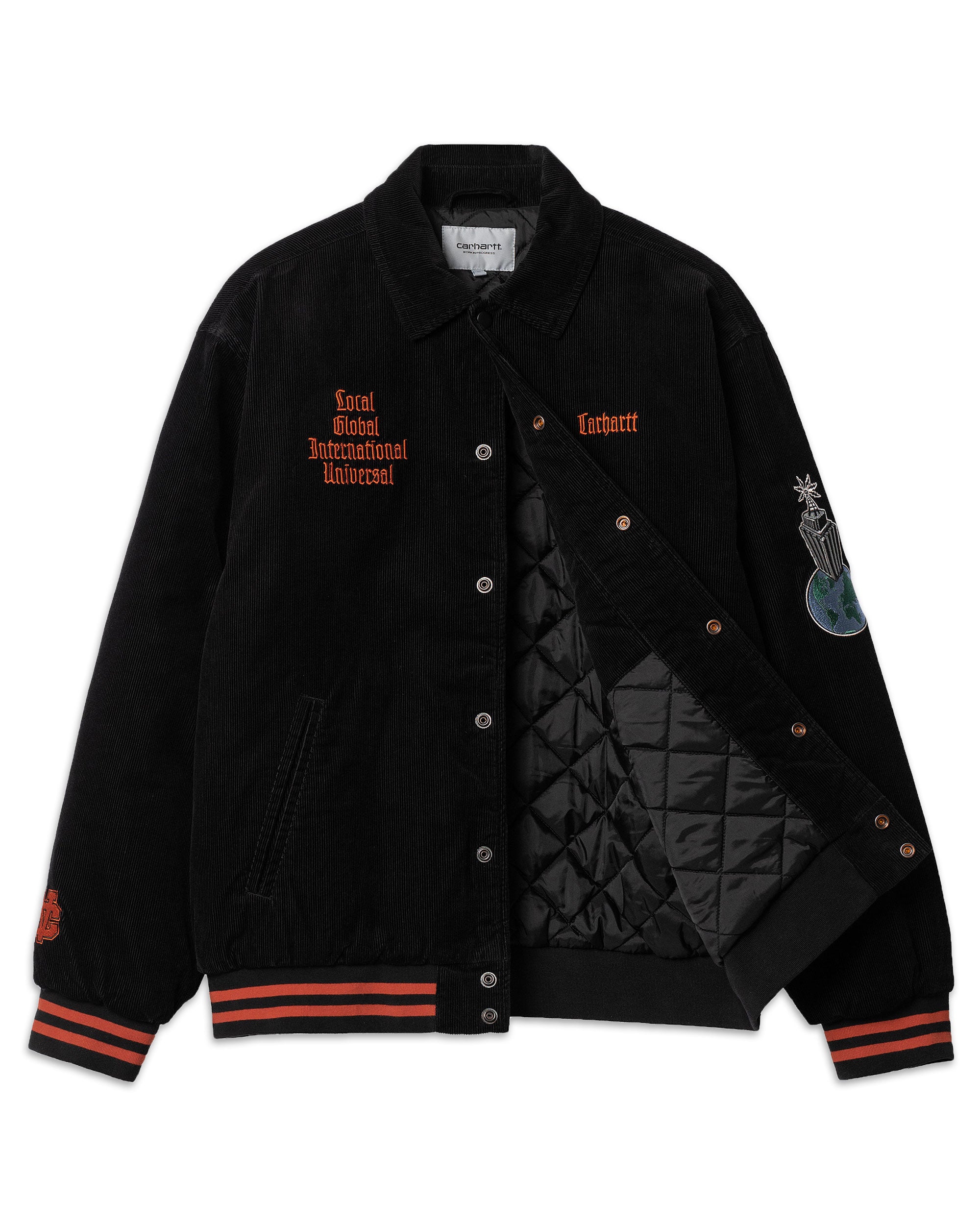 Carhartt Wip Letterman Jacket Black