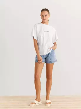 Daisy Logo Boxy Tee | White