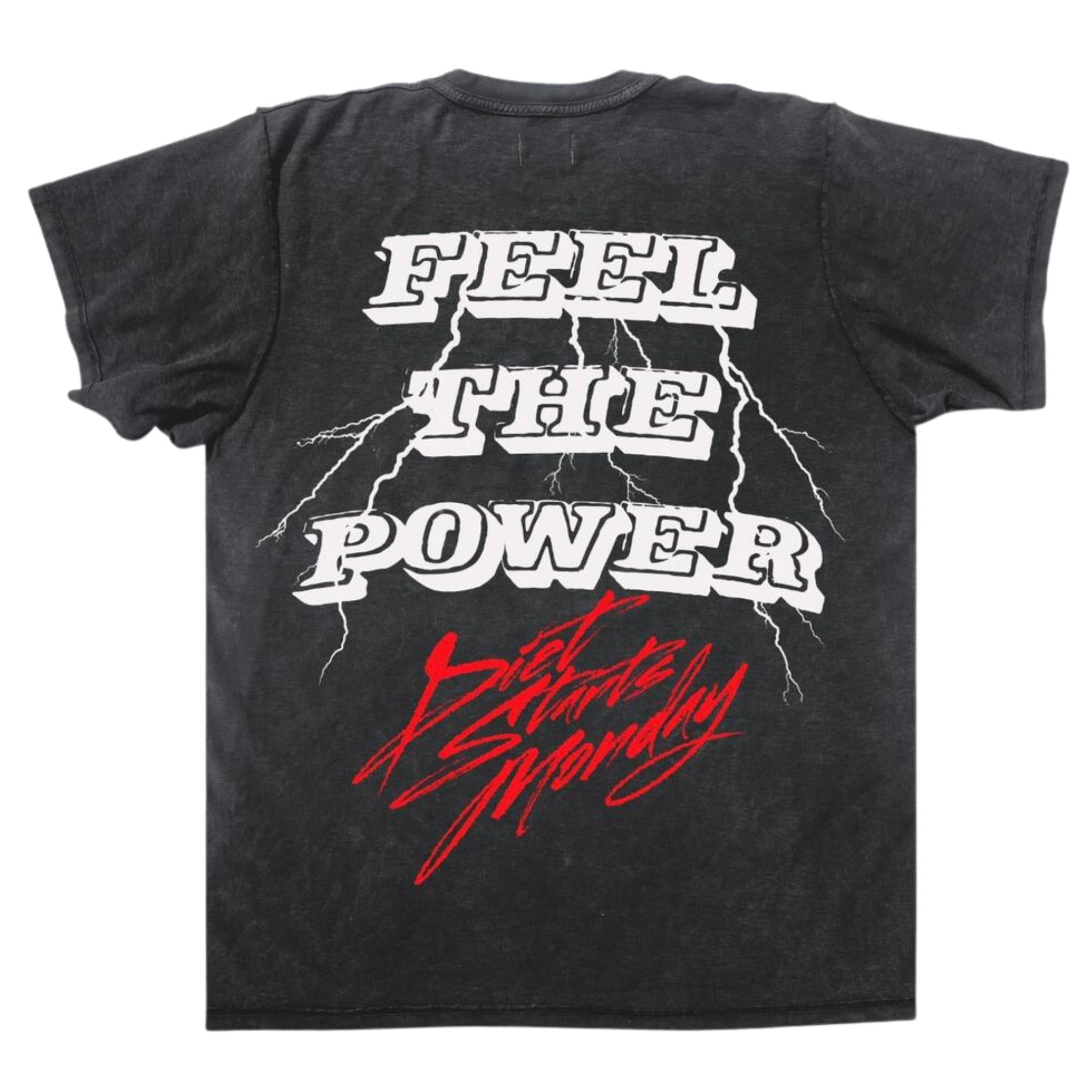 Diet Starts Monday Feel the Power Tee (Vintage Black)