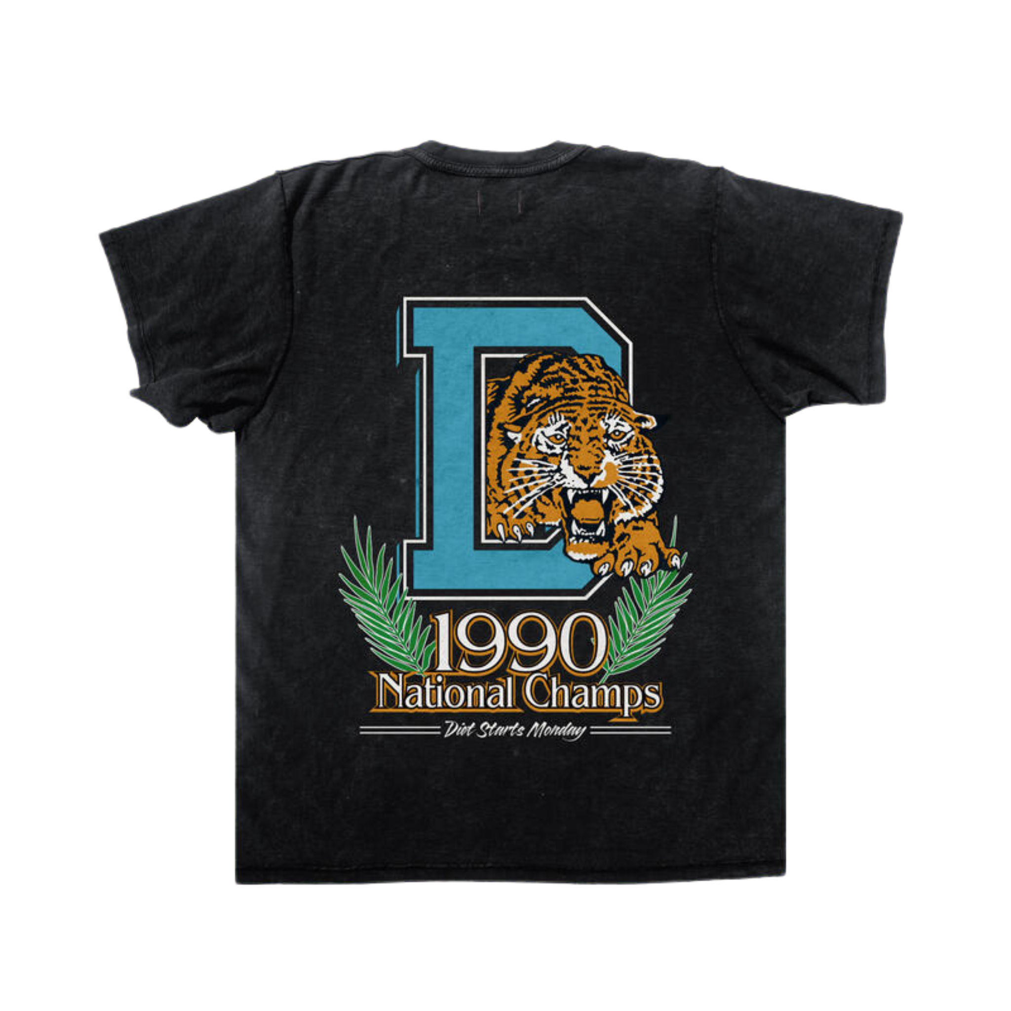 Diet Starts Monday Tiger Tee (Vintage Black)