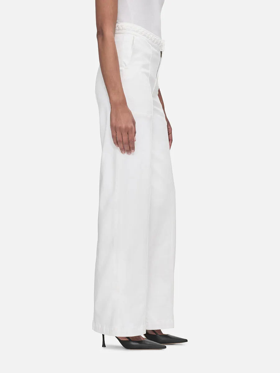 Frame - Braided Waistband Wide Leg - Au Natural Clean