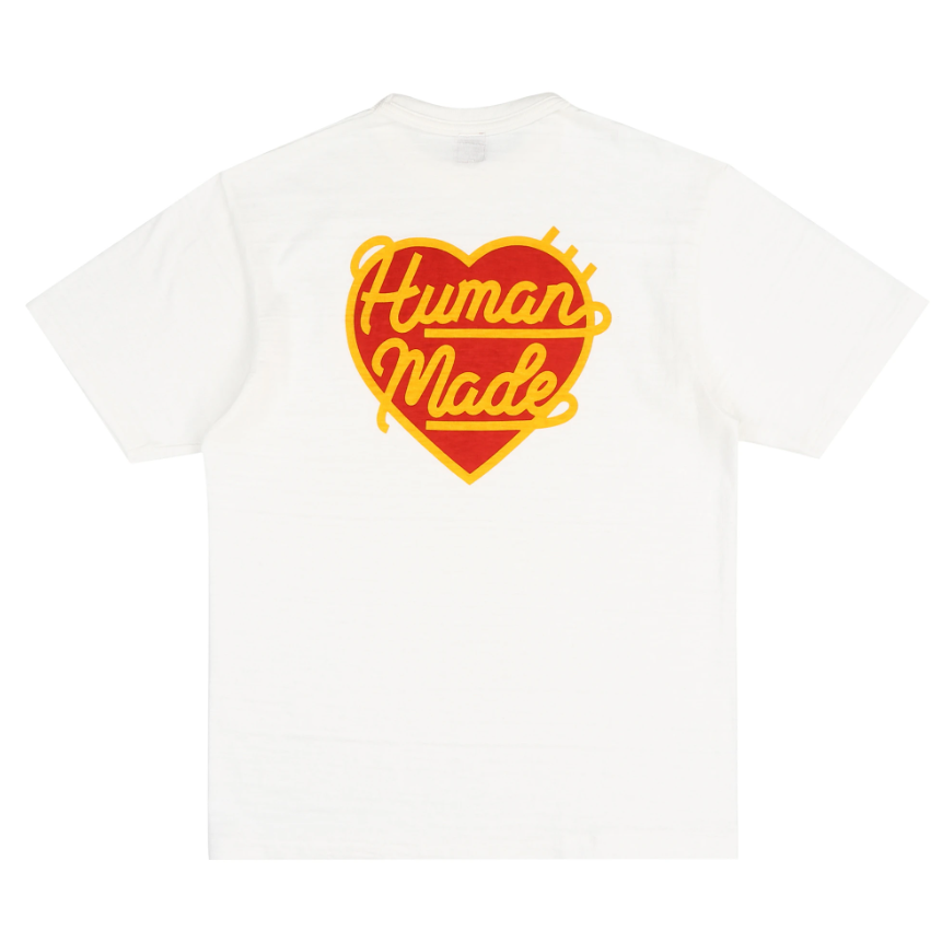 Human Made Red Heart Badge Tee White