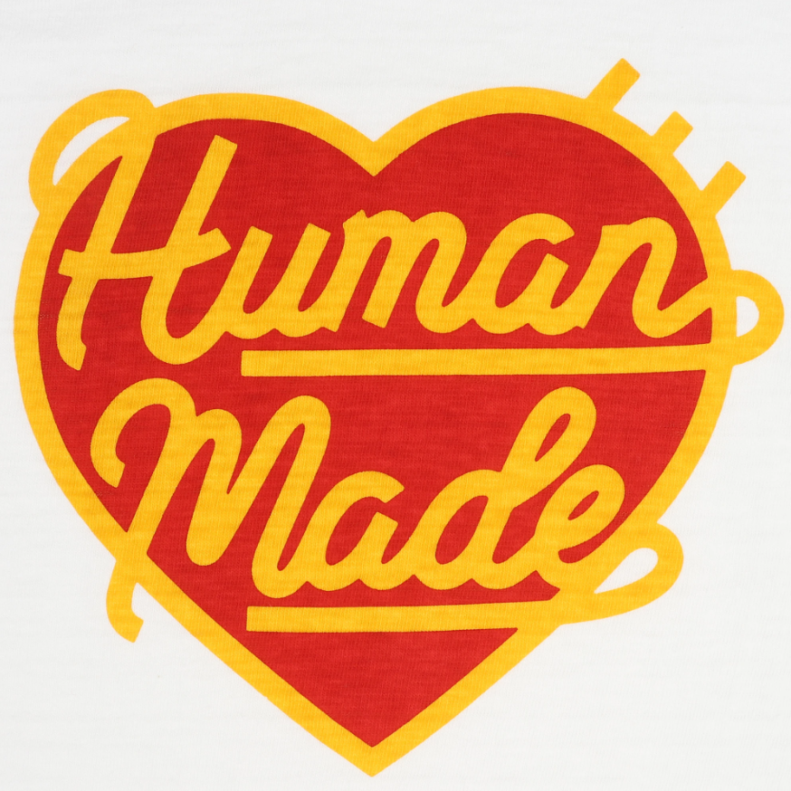 Human Made Red Heart Badge Tee White