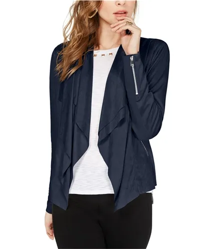 I-N-C Womens Faux-Suede Jacket