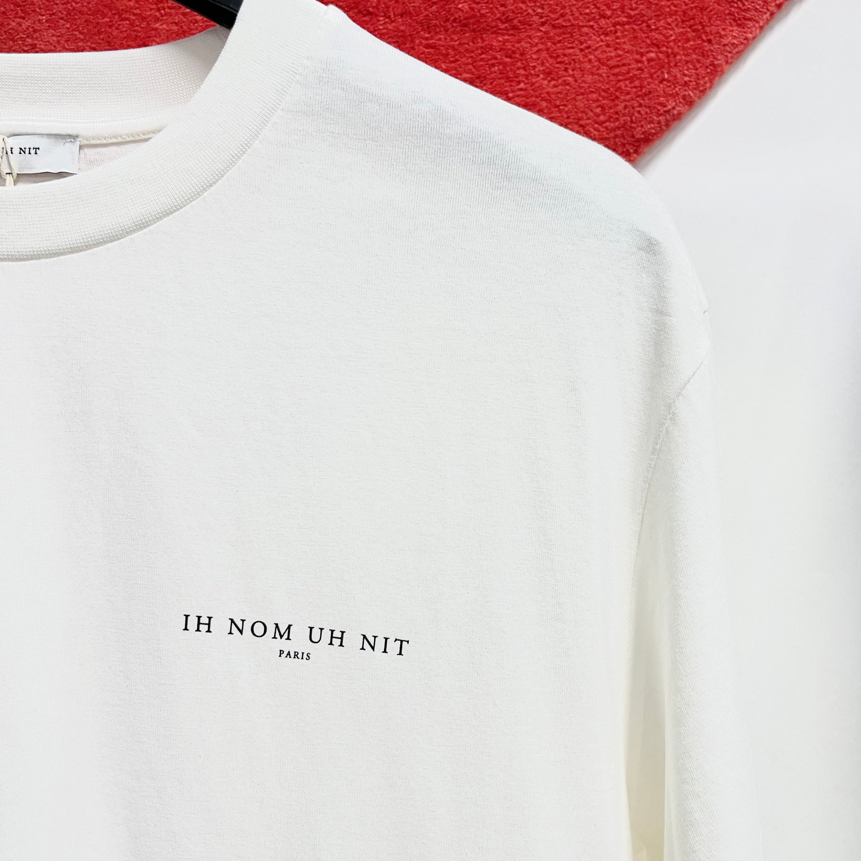 IH NOM UH NIT Paris Chest Logo Tee Off White NUS23201