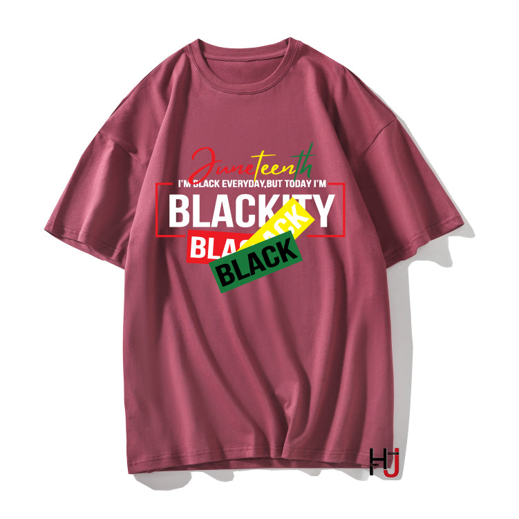 Juneteenth Black History New Streetwear Hipster T-shirt