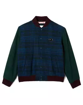 Lacoste Branded Varsity Jacket Blu