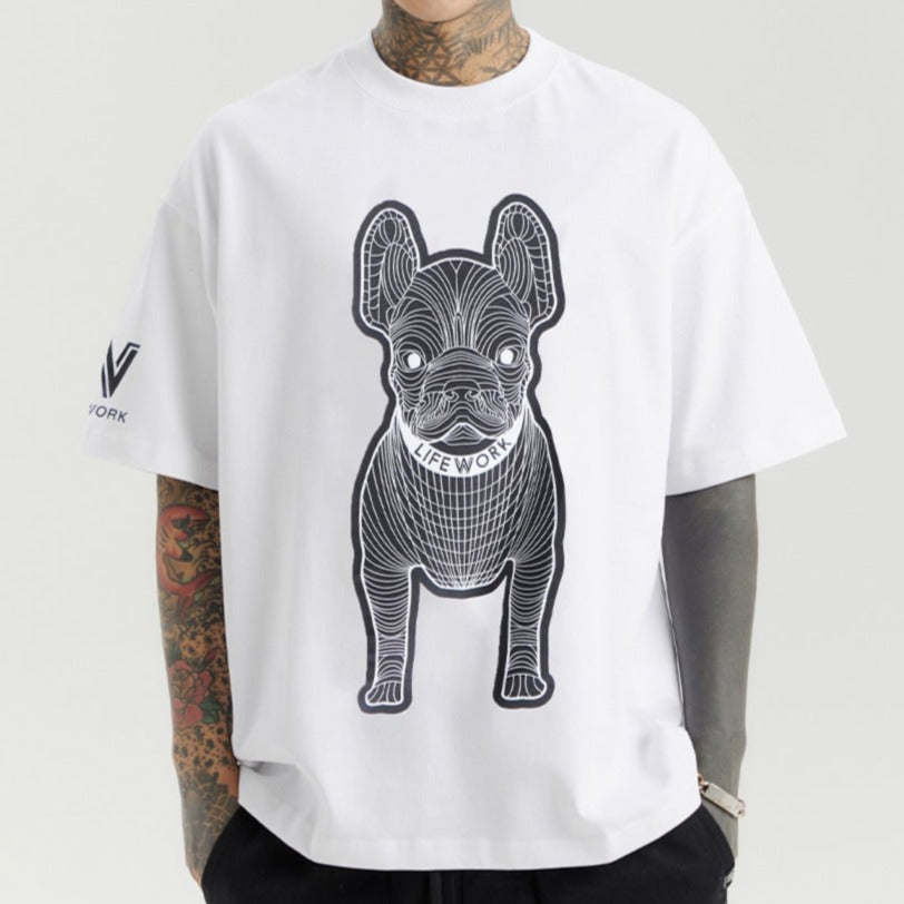 LifeWork Bulldog Tee White