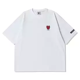 LifeWork Embroidered Chest Logo Tee White