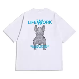 LifeWork Small Bulldog Tee White