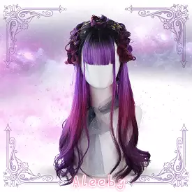 LOLITA GRADIENT PURPLE LONG CURLY WIG BY31076