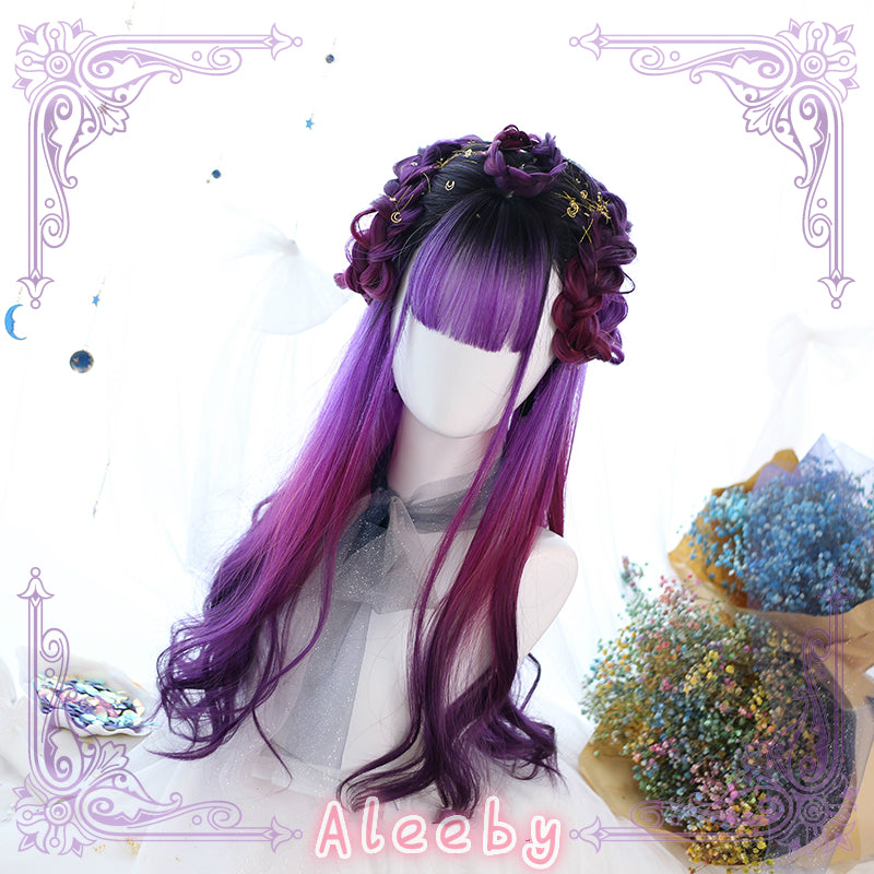 LOLITA GRADIENT PURPLE LONG CURLY WIG BY31076