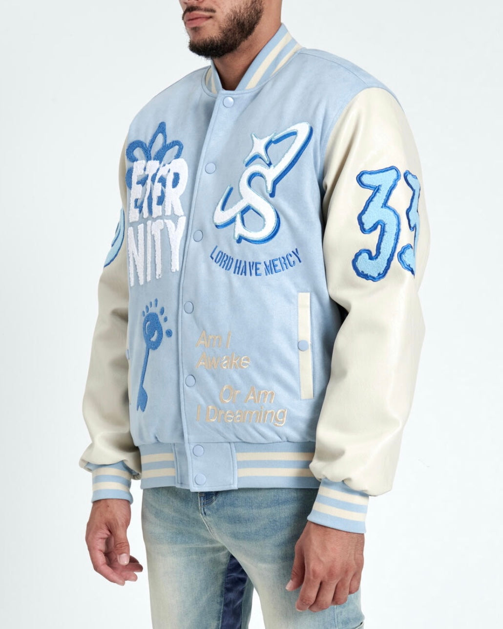 Mercy Suede Letterman Jacket