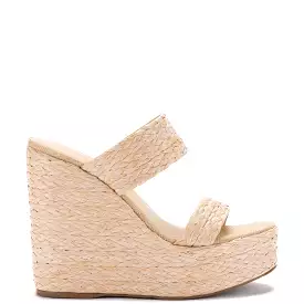 Pamela Wedge In Natural Raffia