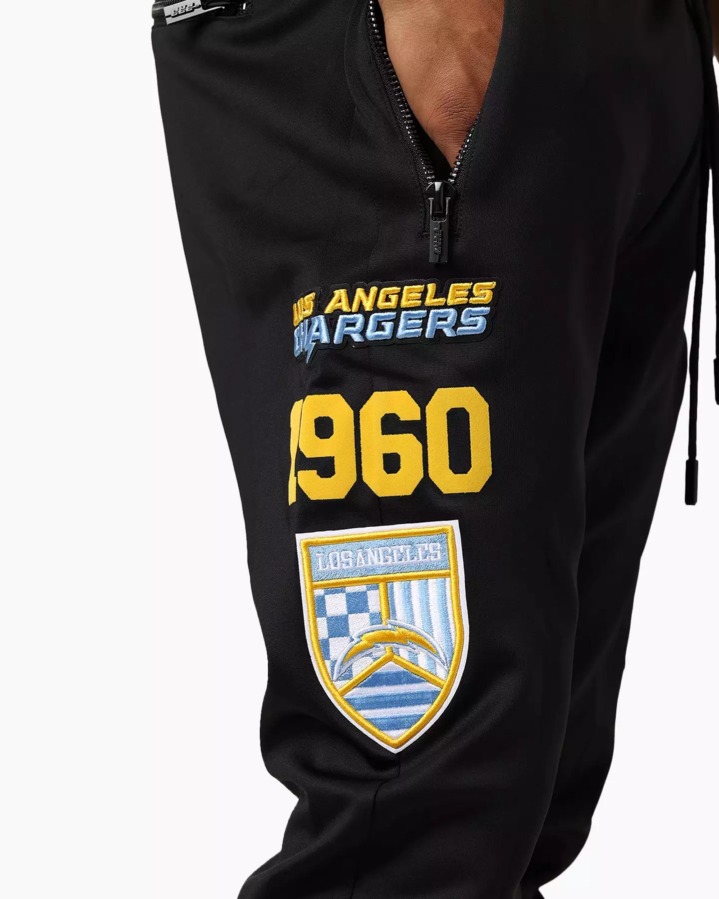 Pro Standard Los Angeles Chargers Fast Lane Track Pants Black