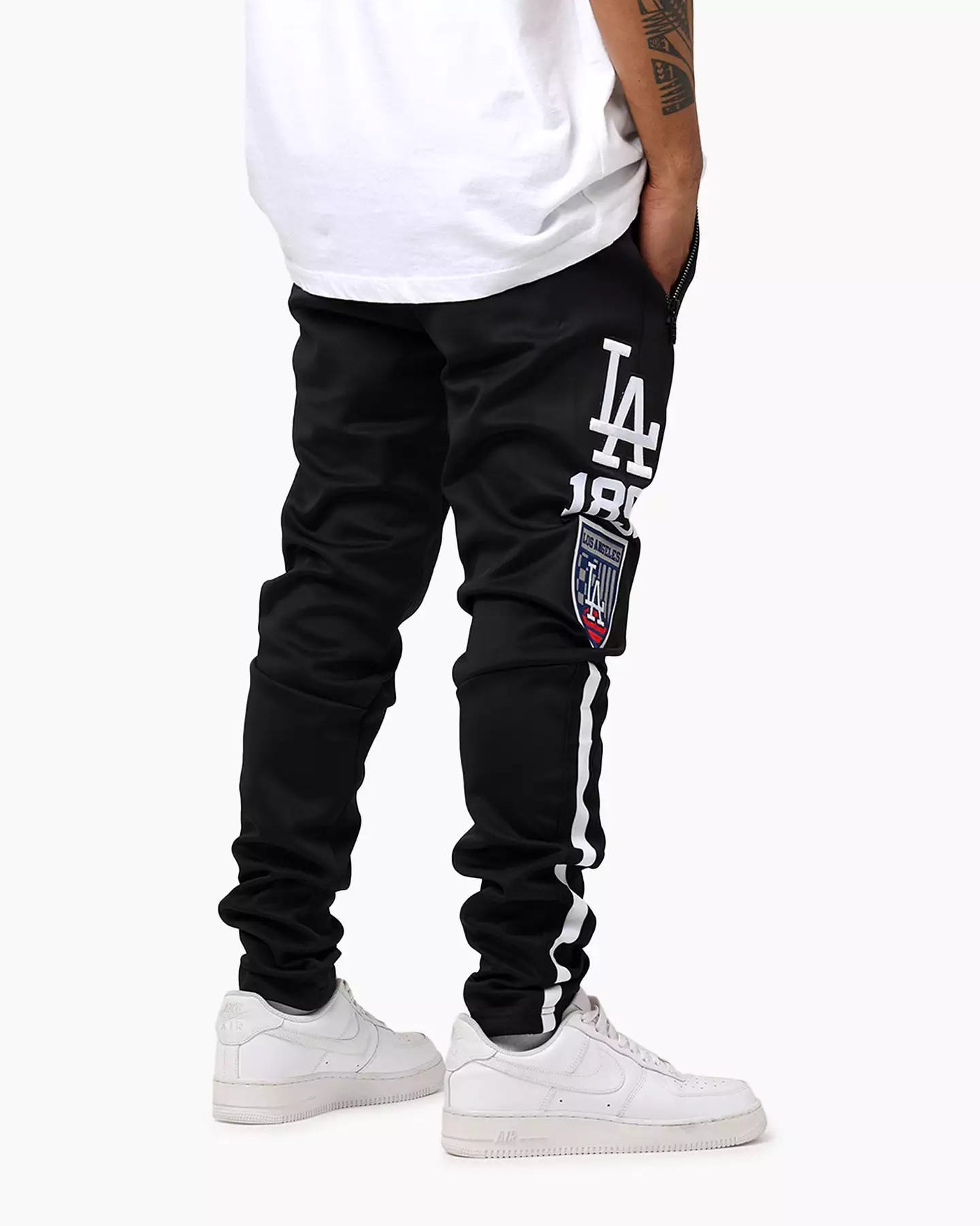 Pro Standard Los Angeles Dodgers Fast Lane Track Pants Black