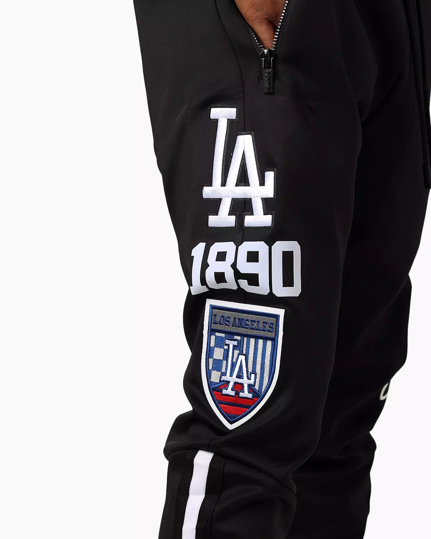 Pro Standard Los Angeles Dodgers Fast Lane Track Pants Black