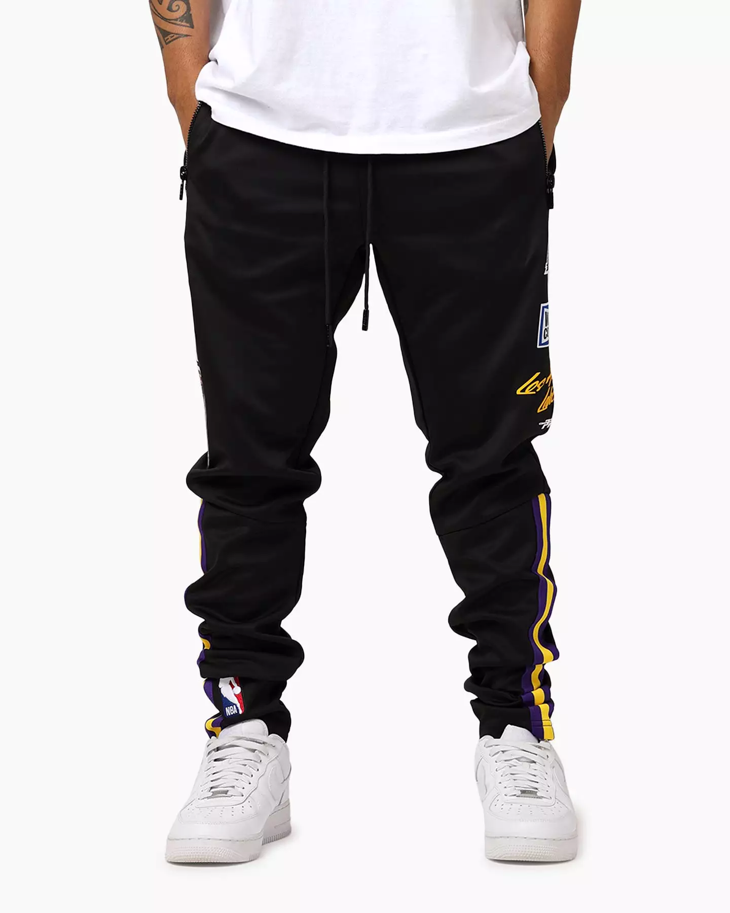 Pro Standard Los Angeles Lakers Fast Lane Track Pants Black