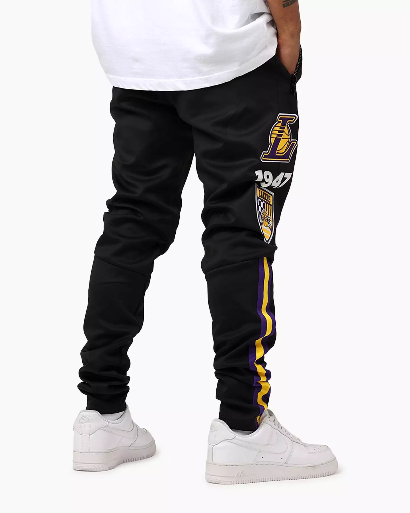 Pro Standard Los Angeles Lakers Fast Lane Track Pants Black