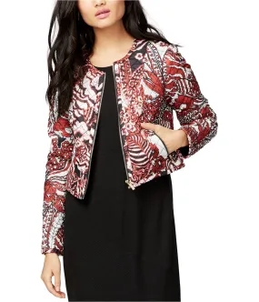 Rachel Roy Womens Printed Quilted Jacket