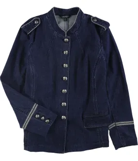 Ralph Lauren Womens Denim Military Jacket