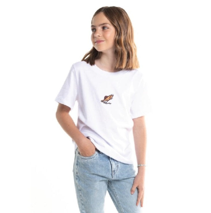 Remera Mc Rusty Butterfly Regular Tee Girls White