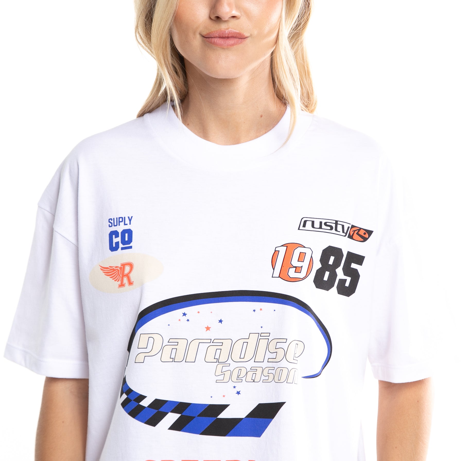 Remera Mc Rusty Paradise Season Relaxed Tee Ld White