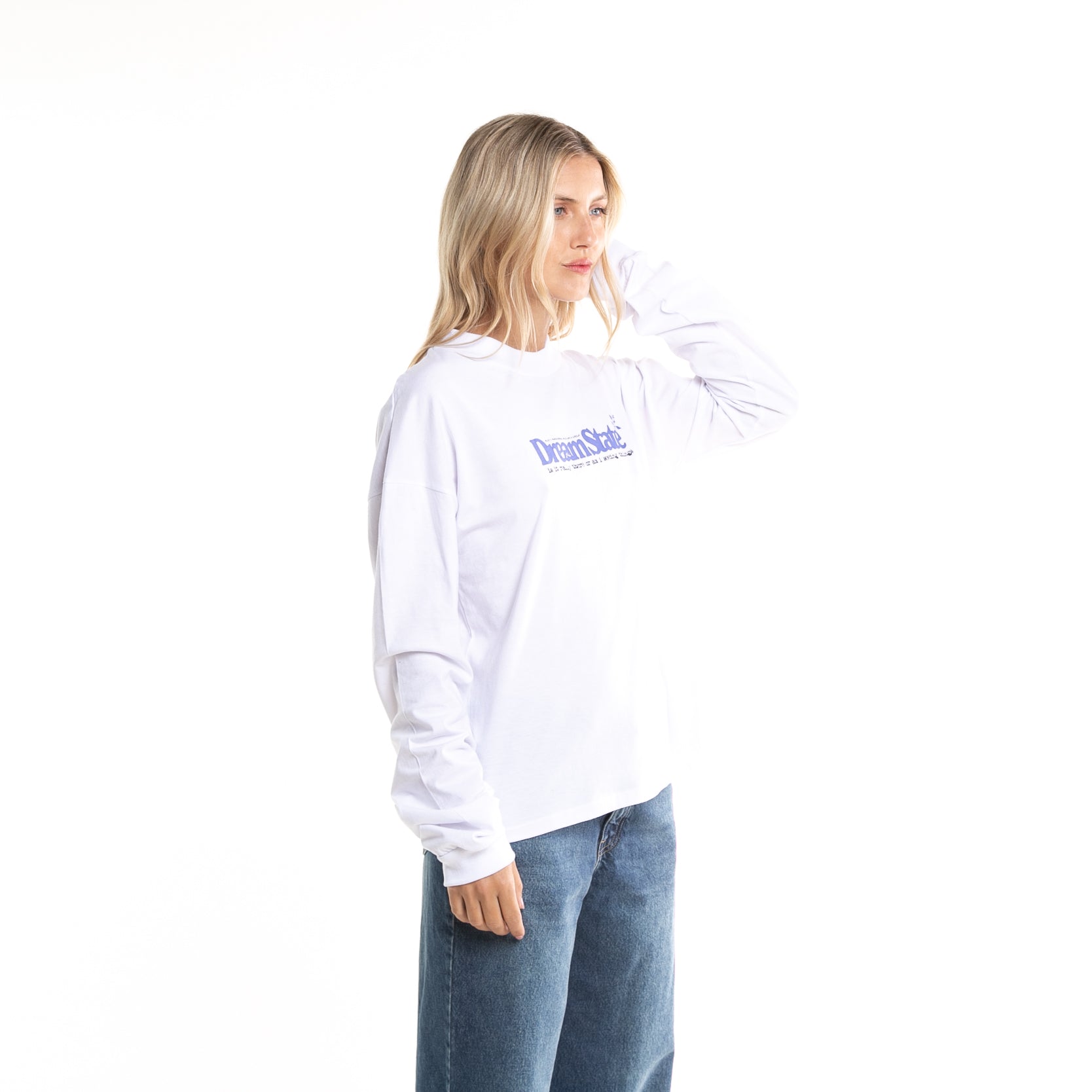 Remera Ml Rusty Dream State Relaxed Ls Tee Ld White