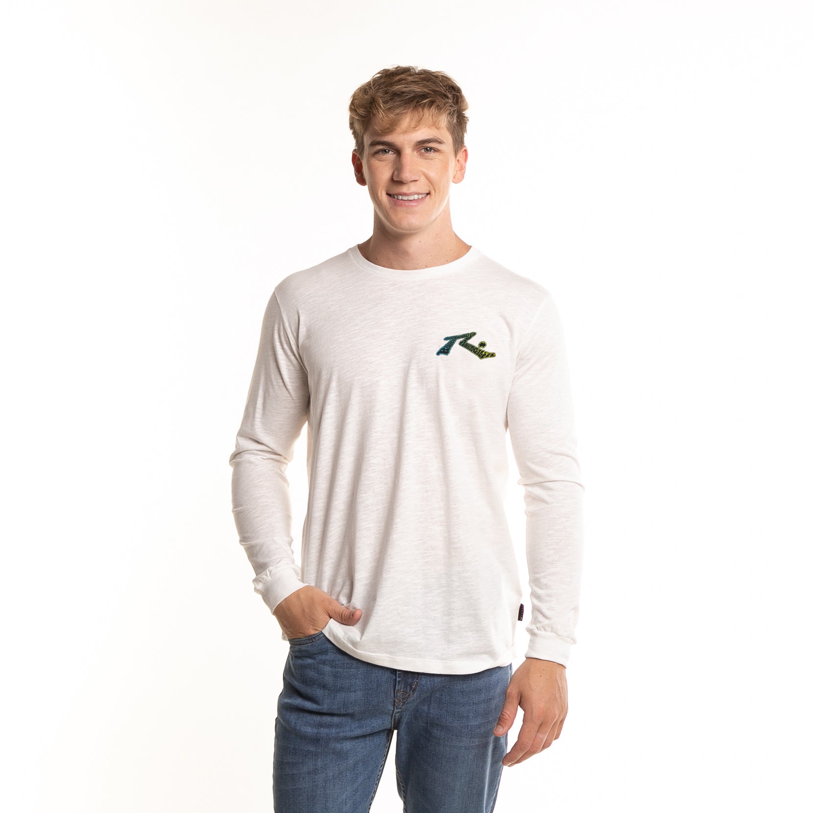 Remera Ml Rusty Oceania Ls Tee Off White