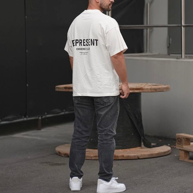 Represent Owners Club Logo Tee Flat White