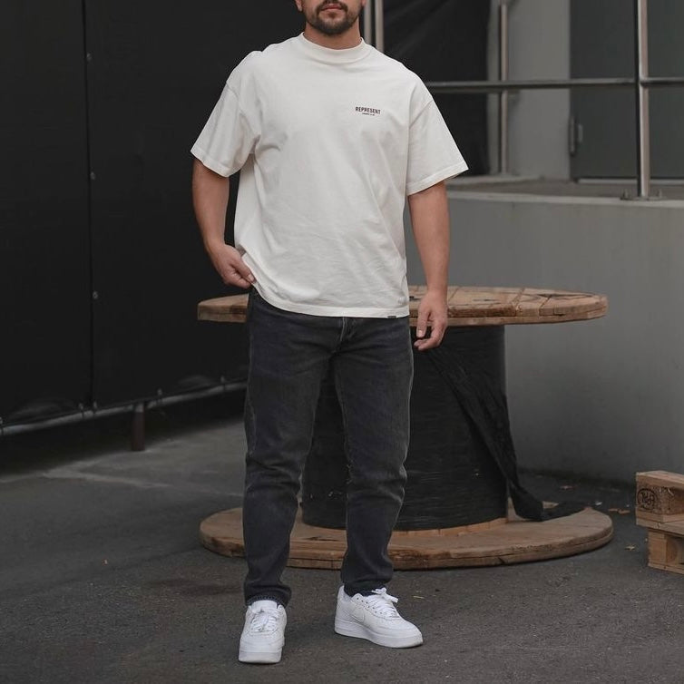 Represent Owners Club Logo Tee Flat White