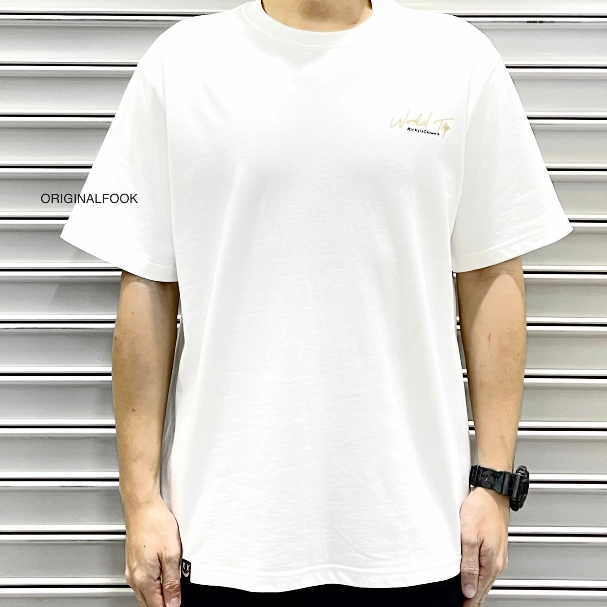 Rickyisclown [RIC] Map Smiley Tee White Gold Foil [R7230213B-V8]