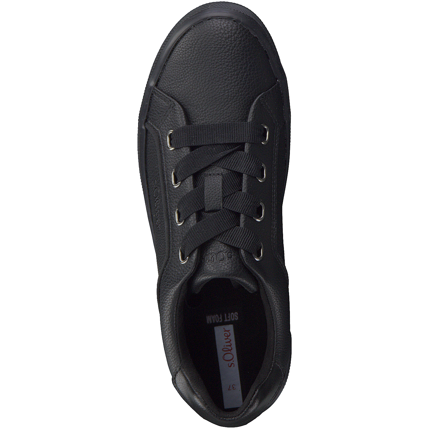 S Oliver Lace Up Trainer Black