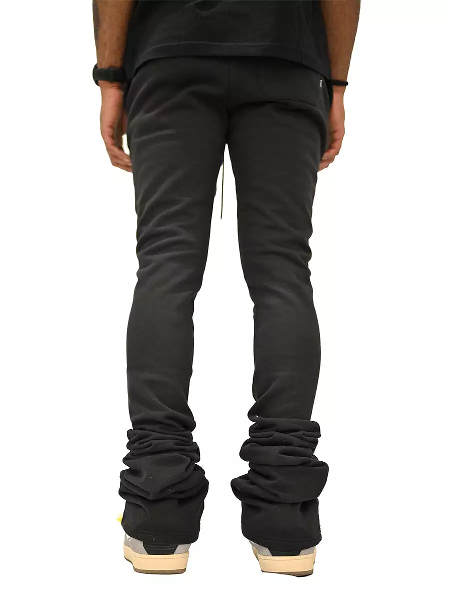 Si Tu Veux VEUX SUPER STACKED JOGGER (BLACK)