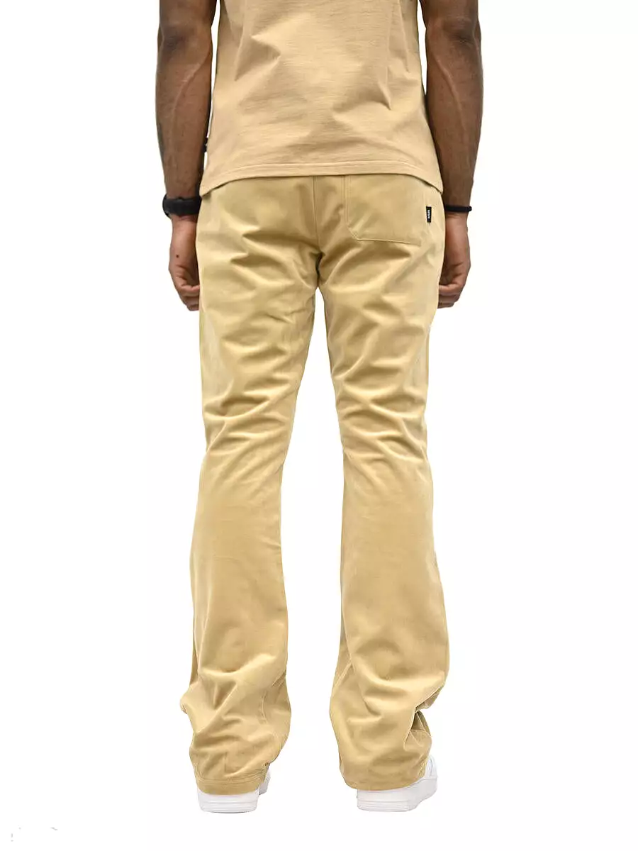 Si Tu Veux VEUX VELVET FLARE JOGGER (TAN)