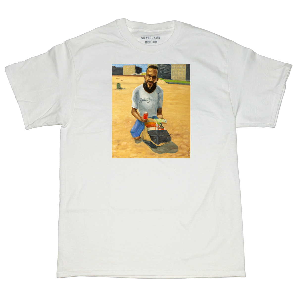 Skate Jawn Nutcracker Tee by Lee Smith White