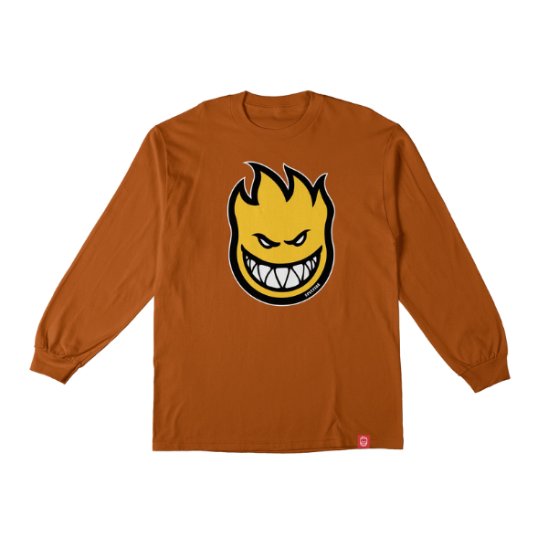 Spitfire Bighead Fill L/S T-Shirt - Burnt Orange/Gold/Black