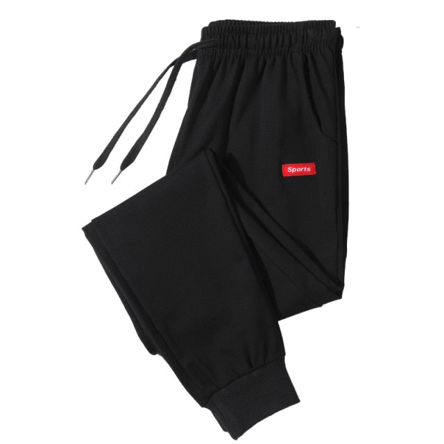 streetwear Pants Fashion Pencil linen Pants Men Full Length Drawstring Trousers For Men Casual Pants