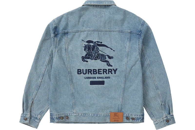 Supreme Burberry Denim Trucker Jacket