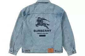 Supreme Burberry Denim Trucker Jacket