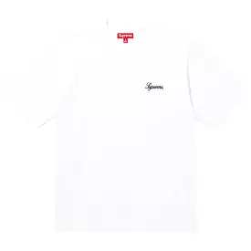 Supreme Embroidered Script Logo Tee White