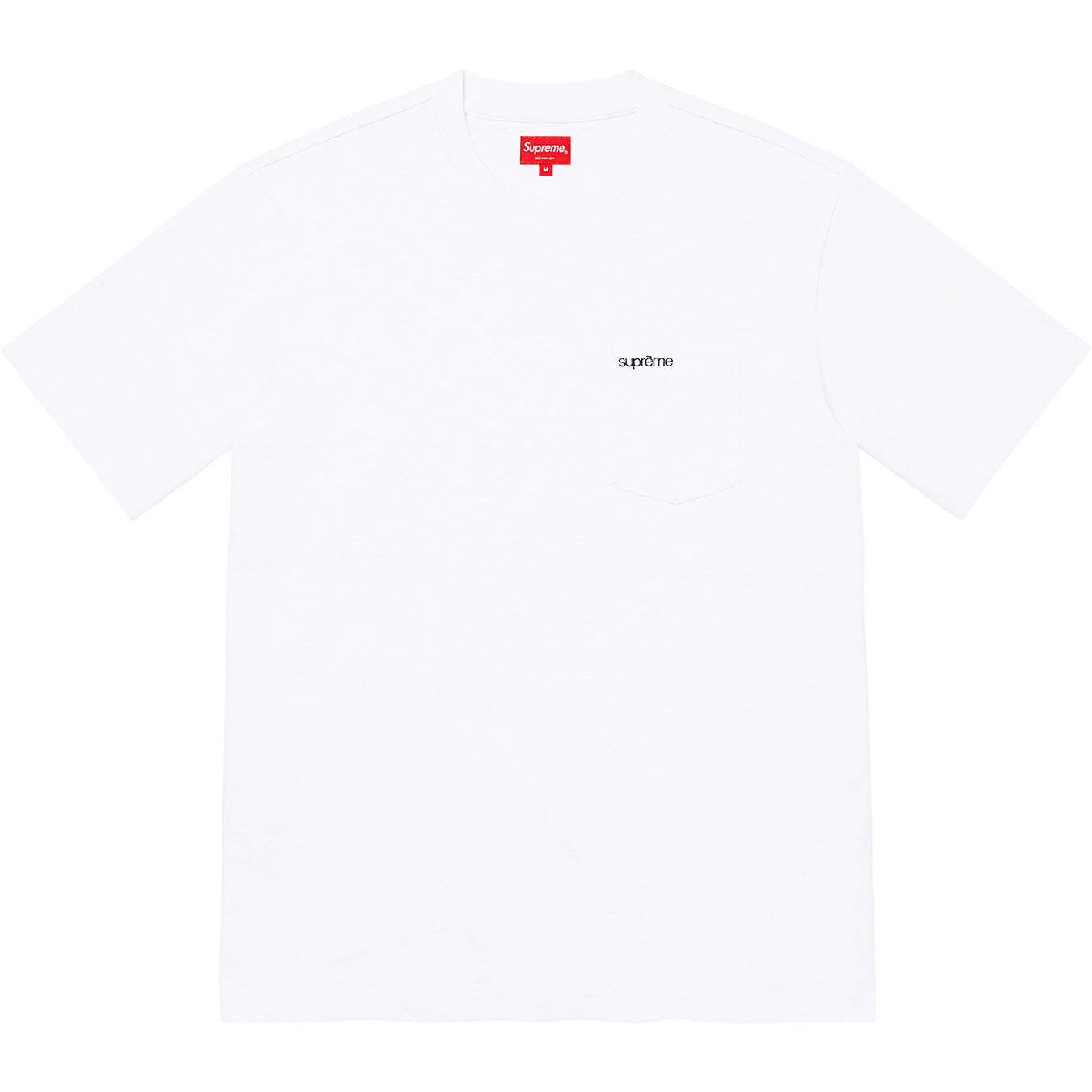 Supreme Embroidery Logo Pocket Tee White